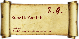 Kuczik Gotlib névjegykártya